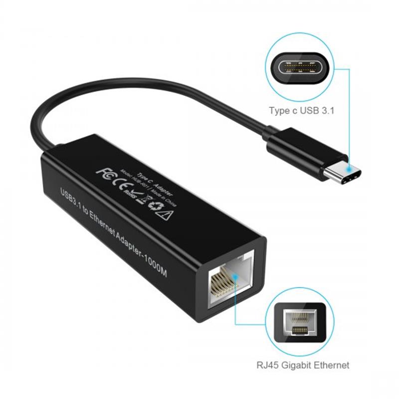 Мережевий адаптер Choetech HUB-R01 USB-C to RJ45 1Gbps