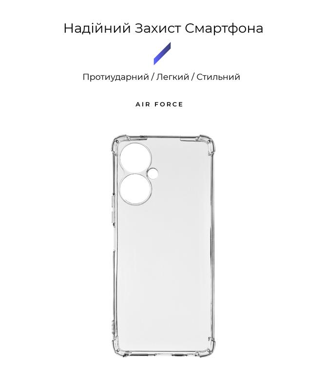 Чохол-накладка Armorstandart Air Force для Tecno Camon 19 (CI6n)/19 Pro (CI8n) Camera cover Transparent (ARM66430)