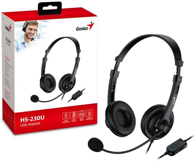 Гарнiтура Genius HS-230U Black (31710021400)