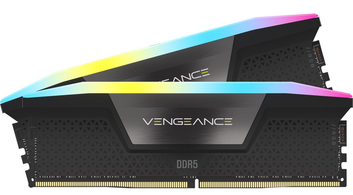 Модуль пам`ятi DDR5 2x32GB/6600 Corsair Vengeance RGB Black (CMH64GX5M2B6600C32)