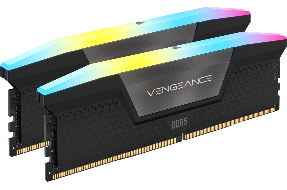 Модуль пам`ятi DDR5 2x32GB/6600 Corsair Vengeance RGB Black (CMH64GX5M2B6600C32)