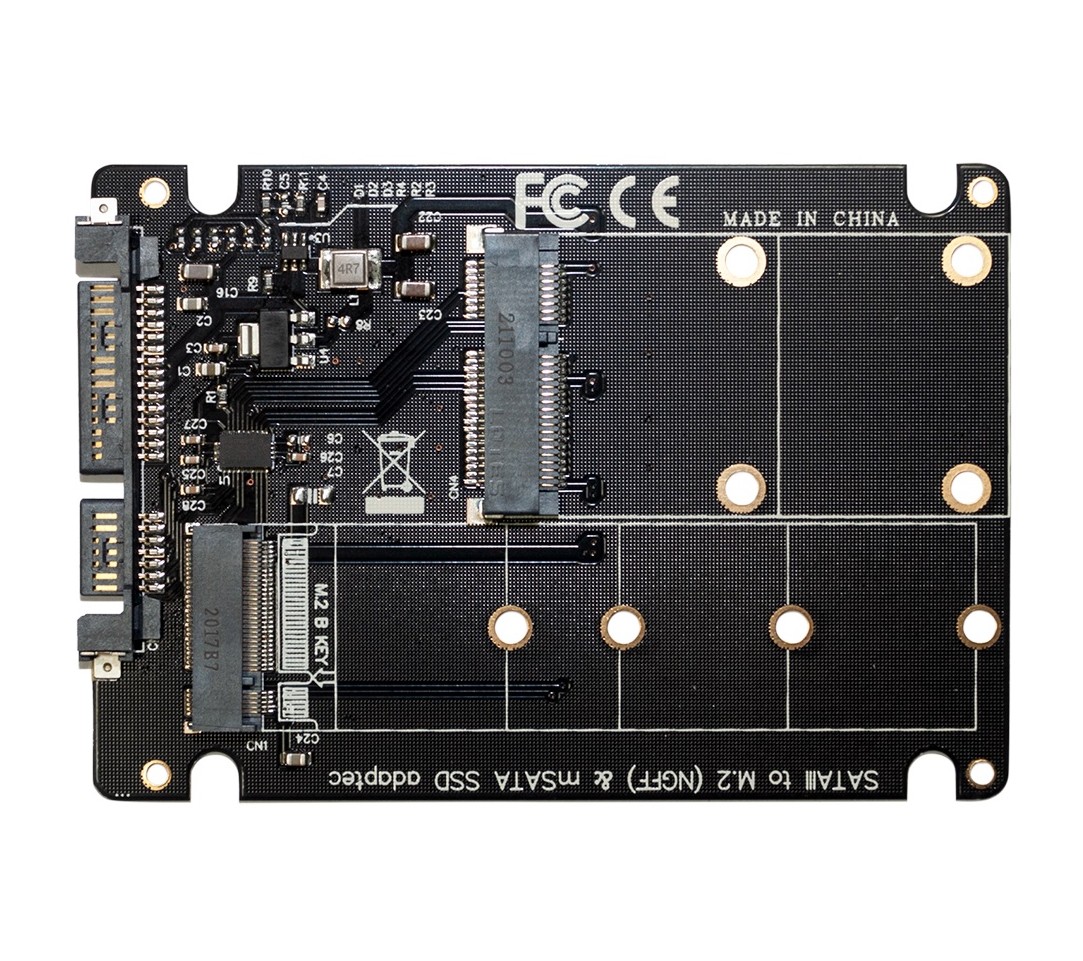 Адаптер Frime SataIII to M.2 Sata SSD (B Key) + mSata (ECF-PCIEtoSSD016)