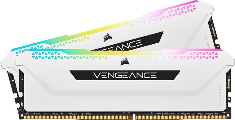 Модуль пам`ятi DDR4 2x16GB/3600 Corsair Vengeance RGB Pro SL White (CMH32GX4M2D3600C18W)