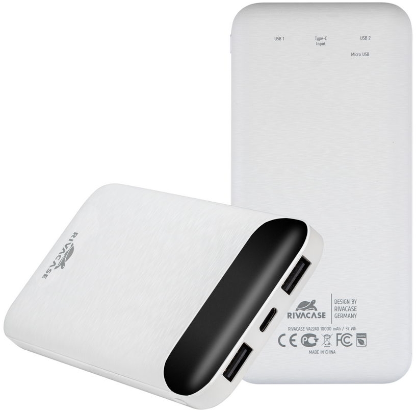 Універсальна мобільна батарея Rivacase Rivapower 10000mAh White (VA2240)