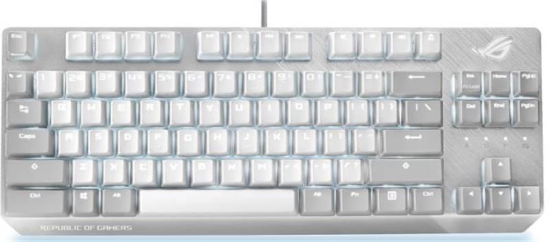 Клавiатура Asus ROG Strix Scope NX TKL Moonlight White RD LED 84key EN White (90MP02B6-BKUA00)