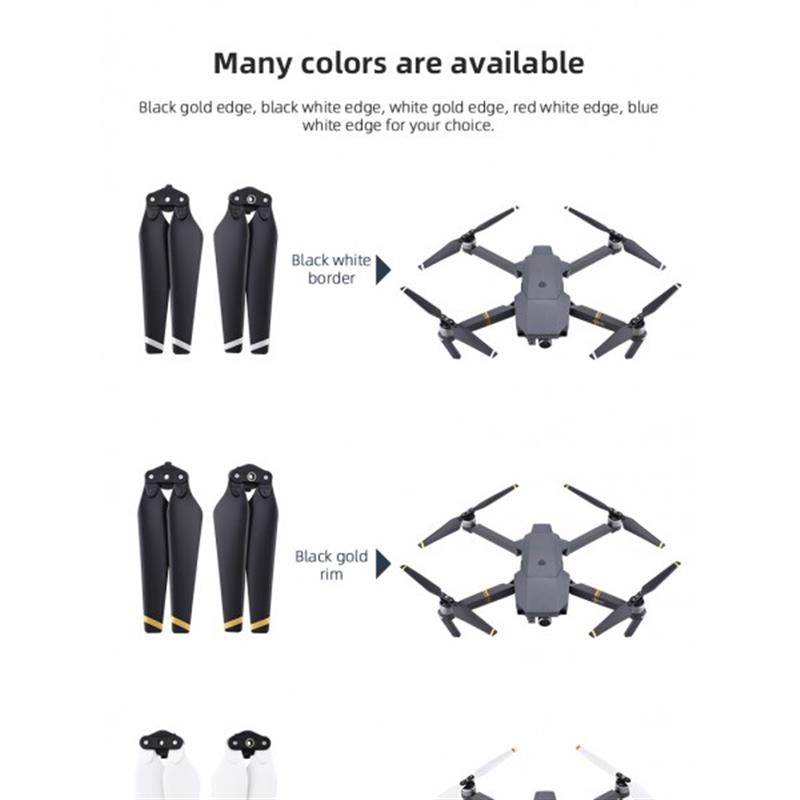 Пропелери лопаті гвинти SK для DJI Mavic Pro Platinum Quick Props (4шт) Black/Silver (32861866063BS)