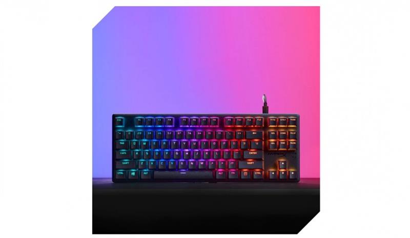 Клавіатура HyperX Alloy Origins Core PBT Aqua RGB Black (639N9AA) 