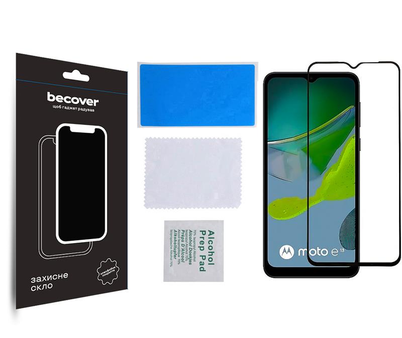 Захисне скло BeCover для Motorola Moto E13 Black (708843)