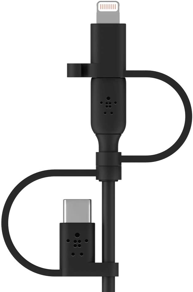 Кабель Belkin Boost Charge Universal USB - Lightning + micro USB + USB Type-C (M/M), 1 м, Black (CAC001bt1MBK)