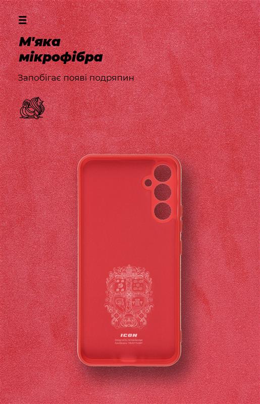 Чохол-накладка Armorstandart Icon для Samsung Galaxy A34 5G SM-A346 Camera cover Red (ARM66173)