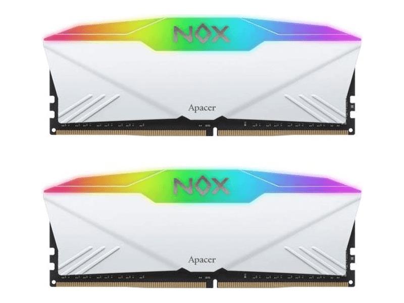 Модуль пам`ятi DDR4 2х16GB/3200 Apacer NOX RGB White (AH4U32G32C28YNWAA-2)