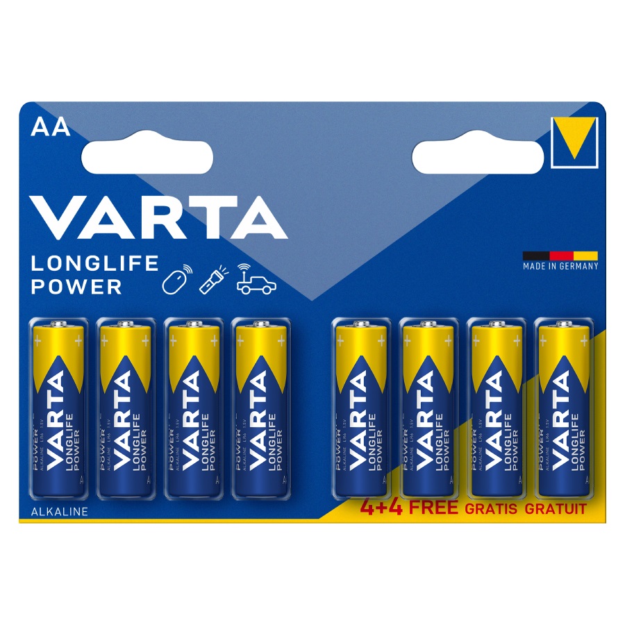 Батарейка Varta Longlife Power AA BLI 1.5V (8 шт) (1551833)