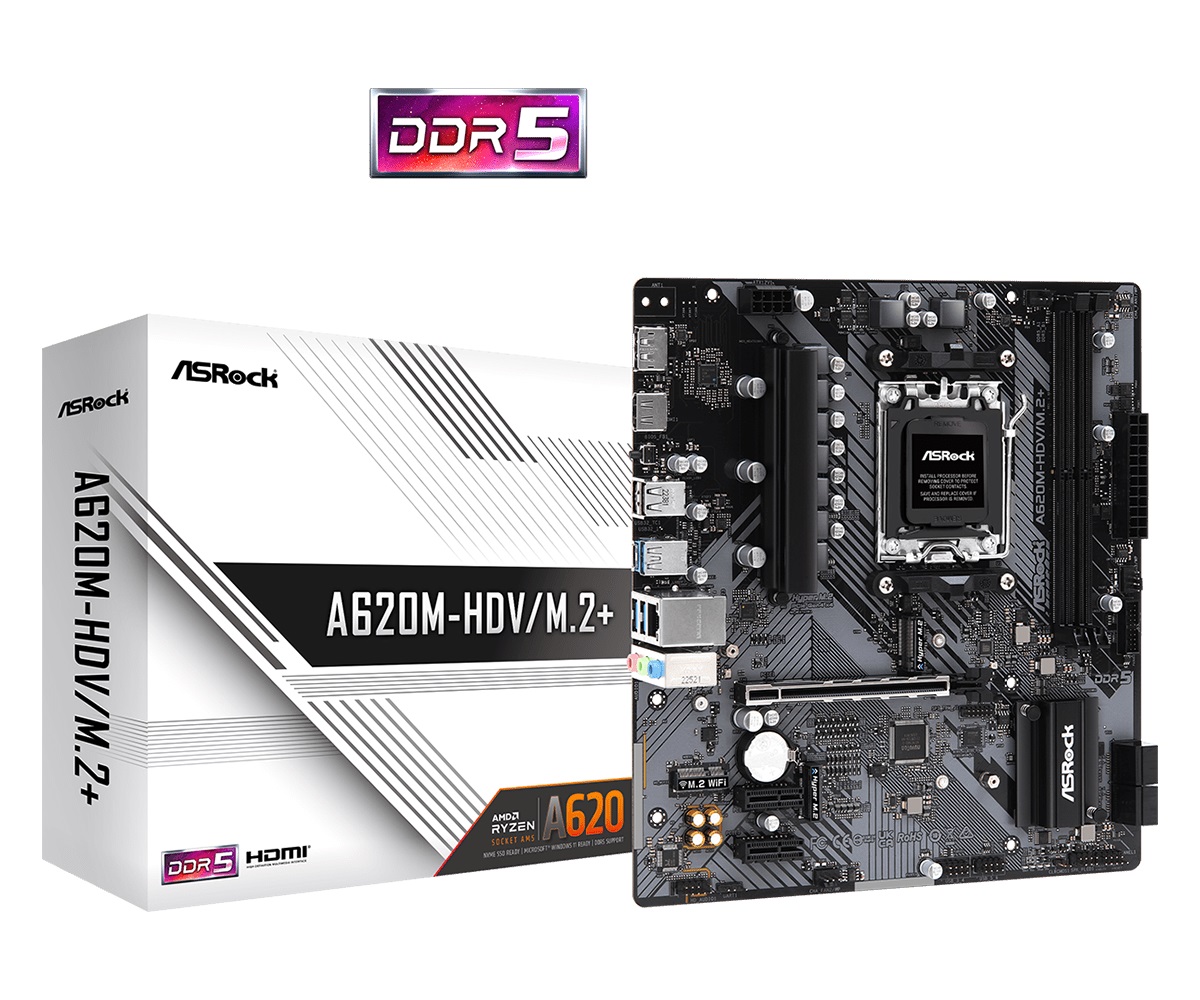 Материнська плата ASRock A620M-HDV/M.2+ Socket AM5