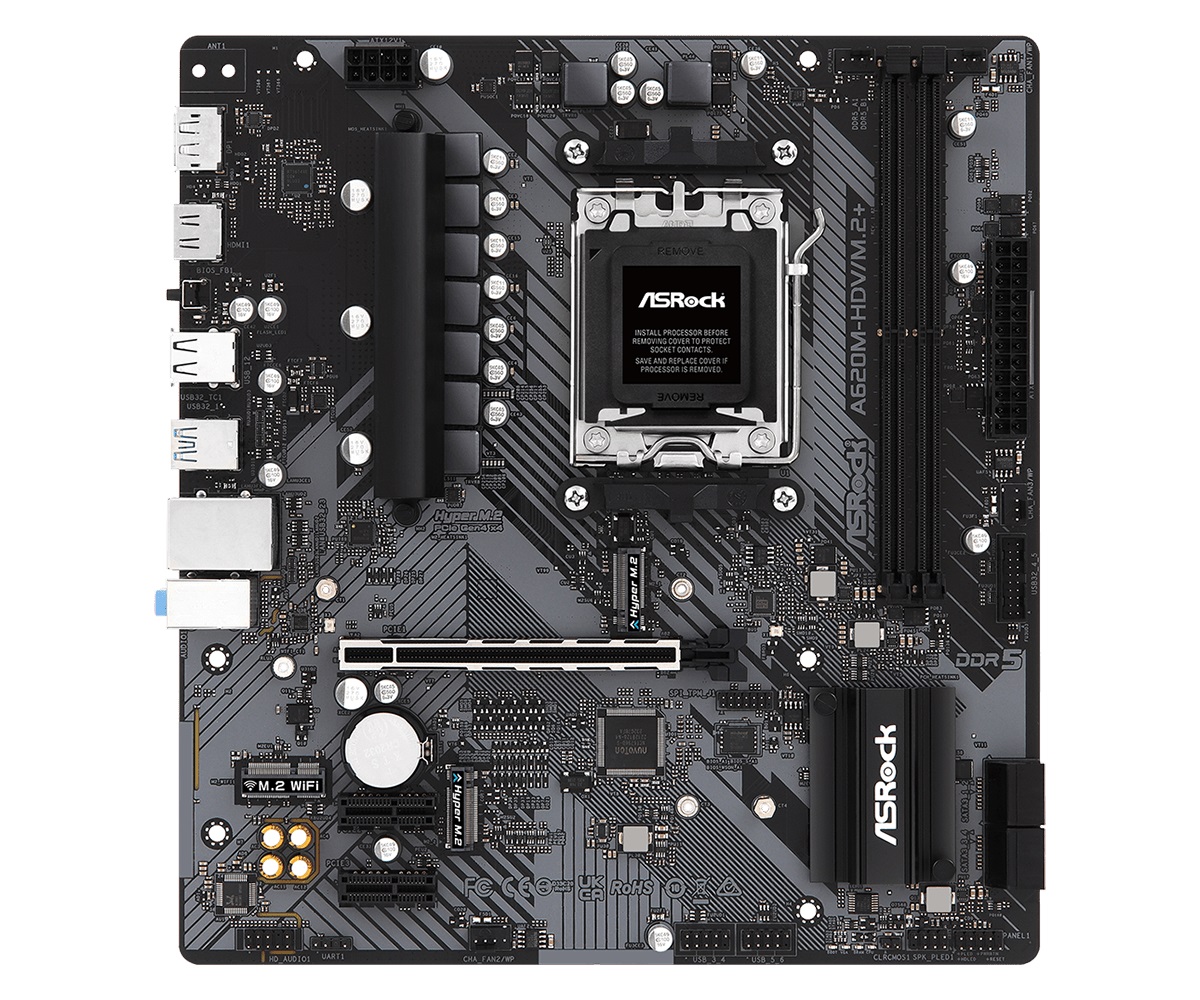 Материнська плата ASRock A620M-HDV/M.2+ Socket AM5