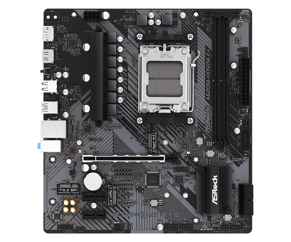 Материнська плата ASRock A620M-HDV/M.2+ Socket AM5