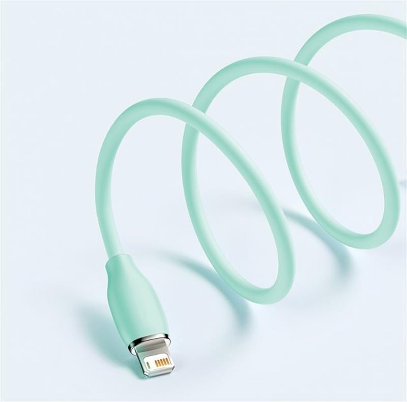 Кабель Baseus Jelly Liquid Silica Gel USB - Lightning (M/M), 2.4 A, 2 м, Green (CAGD000106)