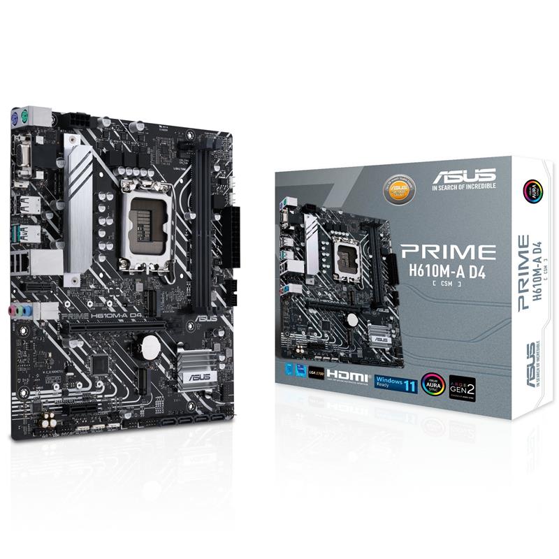 Материнська плата Asus Prime H610M-A D4-CSM Socket 1700