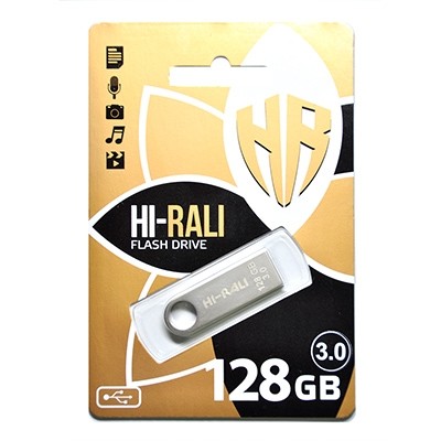 Флеш-накопитель USB3.0 128GB Hi-Rali Shuttle Series Silver (HI-128GB3SHSL) Флеш-накопитель USB3.0 128GB Hi-Rali Shuttle Series Silver (HI-128GB3SHSL)