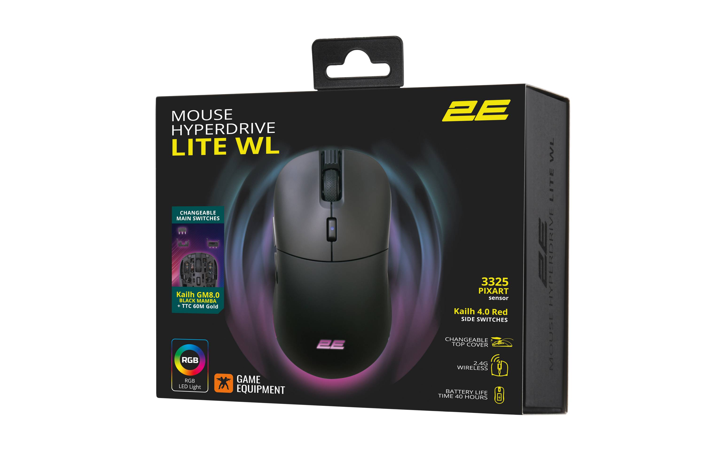 Миша бездротова 2E Gaming HyperDrive Lite WL Black (2E-MGHDL-WL-BK)