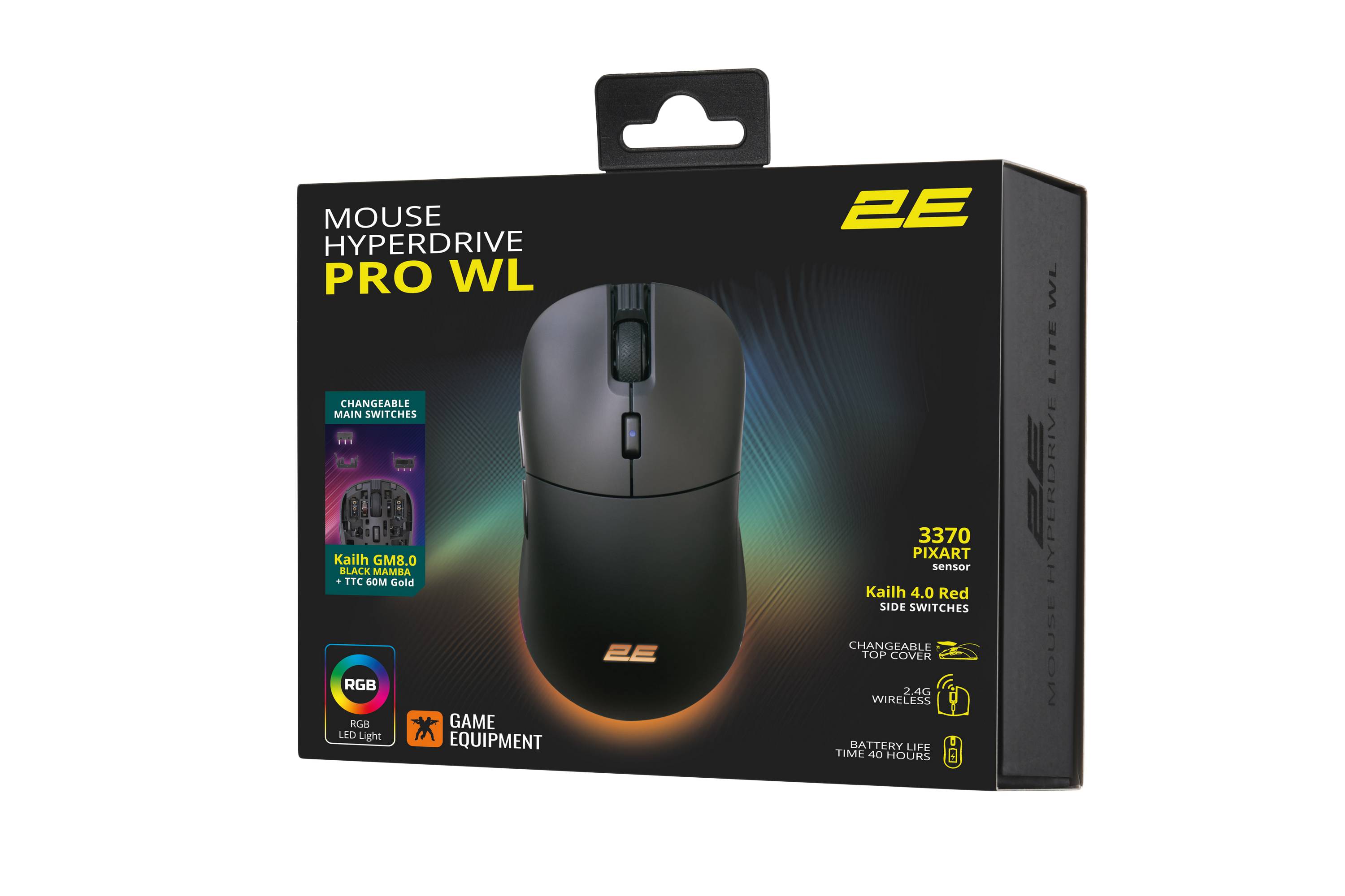 Миша бездротова 2E Gaming HyperDrive Pro WL Black (2E-MGHDPR-WL-BK)