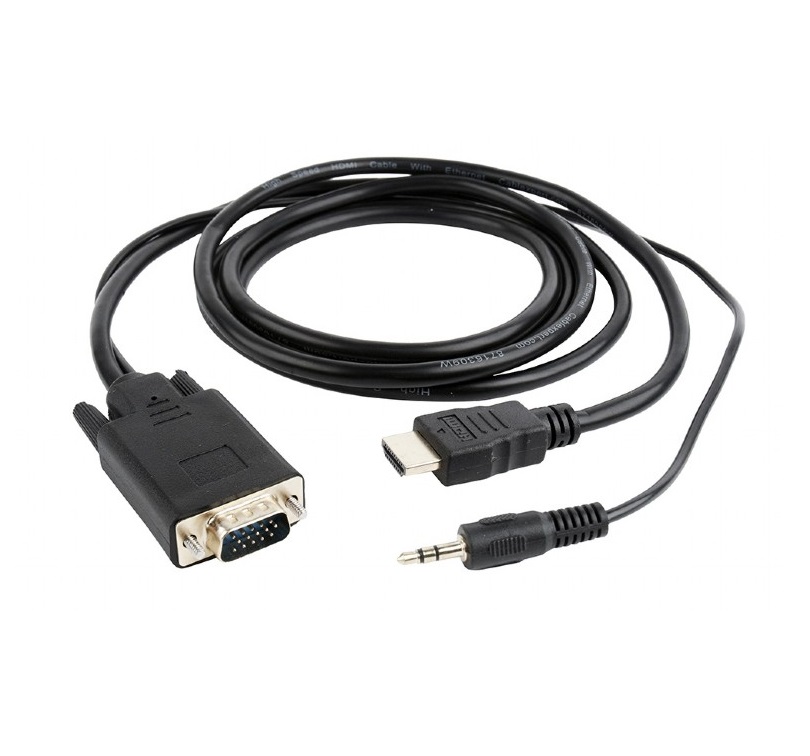 Кабель Cablexpert HDMI - VGA, (M/F), 5 м, Black (A-HDMI-VGA-03-5M)