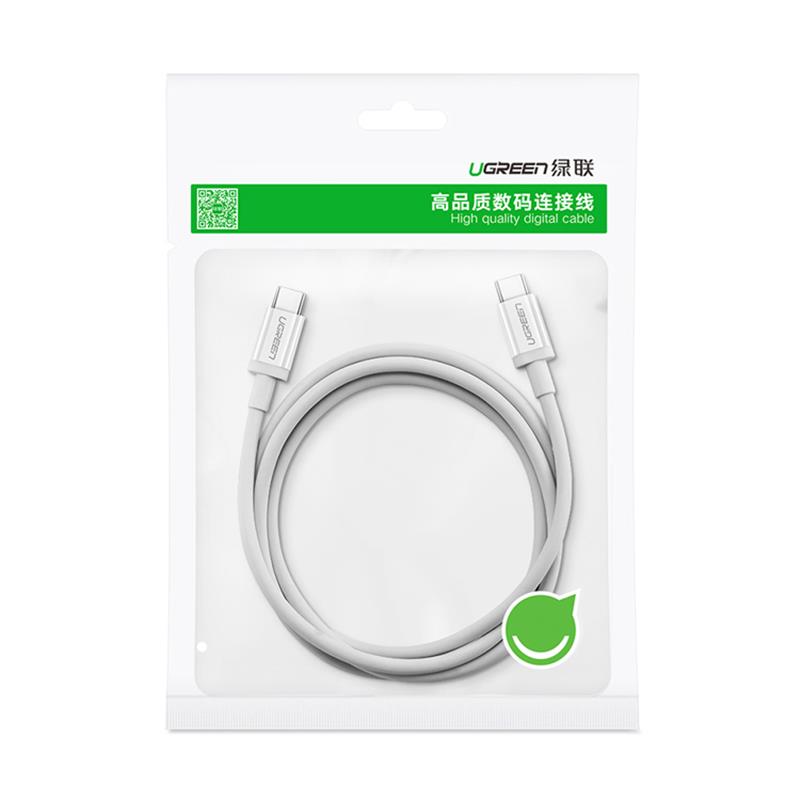 Кабель Ugreen US264 USB Type-C - USB Type-C (M/M), 2 м, White (60520)