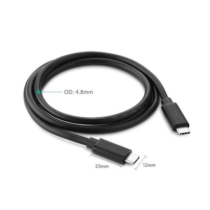 Кабель Ugreen US286 USB Type-C - USB Type-C (M/M), 2 м, Black (10306)