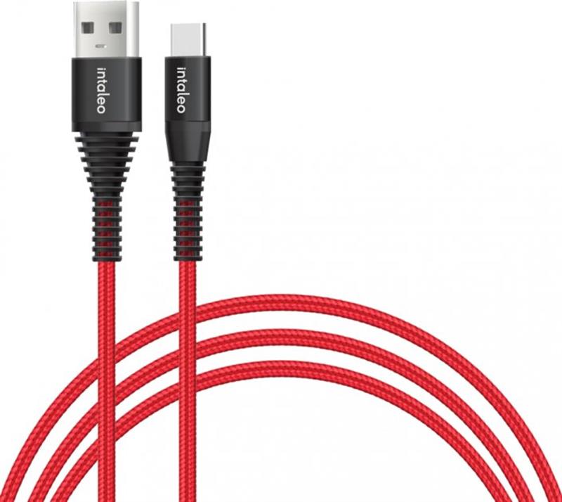 Кабель Intaleo CBRNYT1 USB - USB Type-C (M/M), 1.2 м, Red (1283126559464)