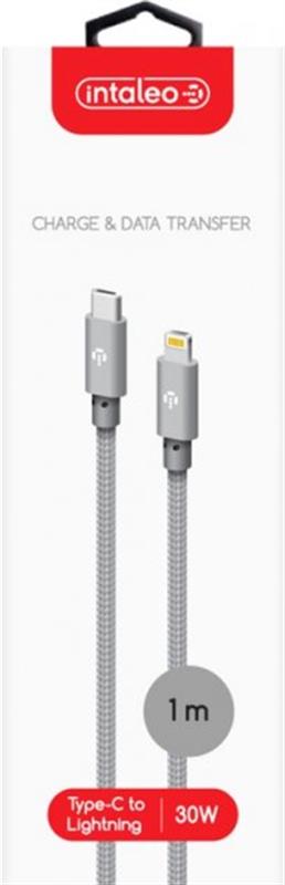 Кабель Intaleo CBGNYTL1 USB Type-C - Lightning (M/M), 30W, 1 м, Grey (1283126559587)