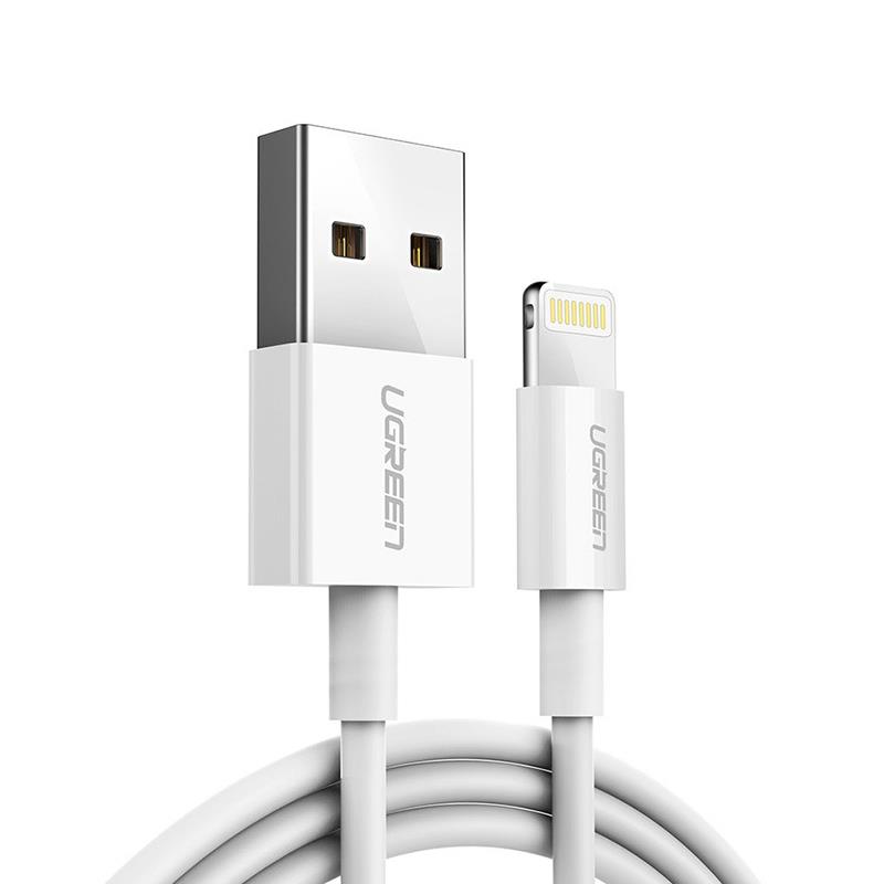 Кабель Ugreen US155 USB - Lightning (M/M), 2 м, White (20730)