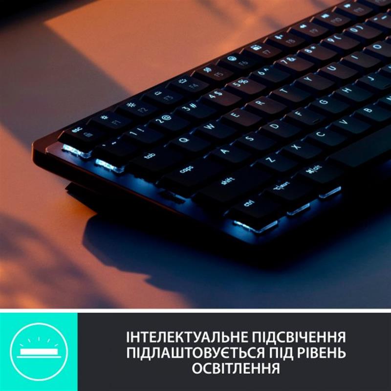 Клавiатура бездротова Logitech MX Mechanical Mini Bluetooth Illuminated Graphite (920-010782)