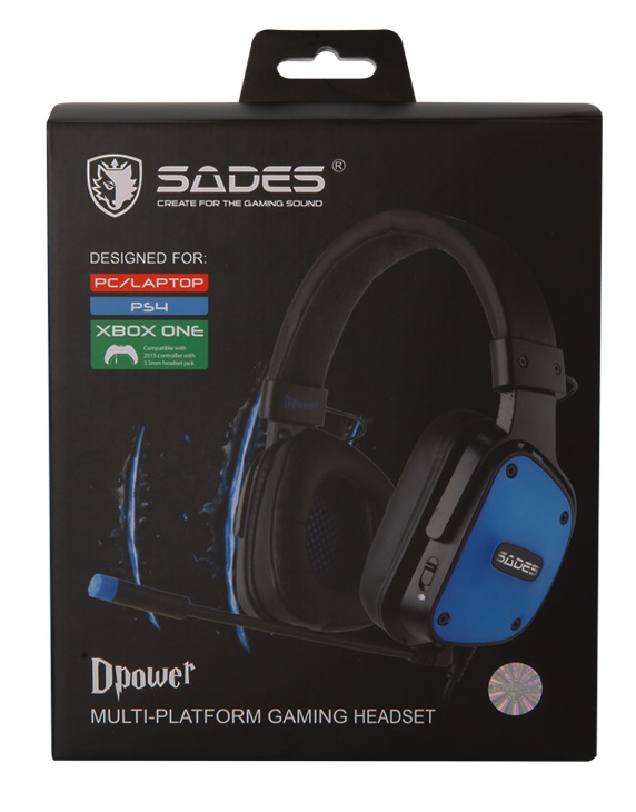 Гарнітура Sades SA-722 Dpower Black/Blue (sa722blj)