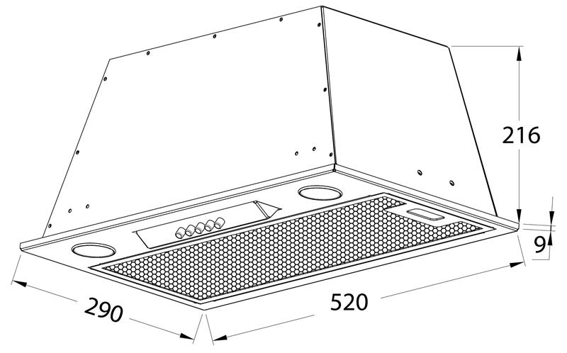 Витяжка Pyramida ABH 52 PBA (700) IX