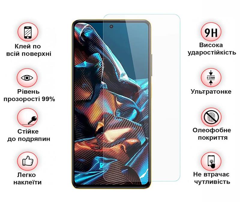 Захисне скло BeCover для Xiaomi Poco X5 Pro 5G Crystal Clear Glass 3D (709251)