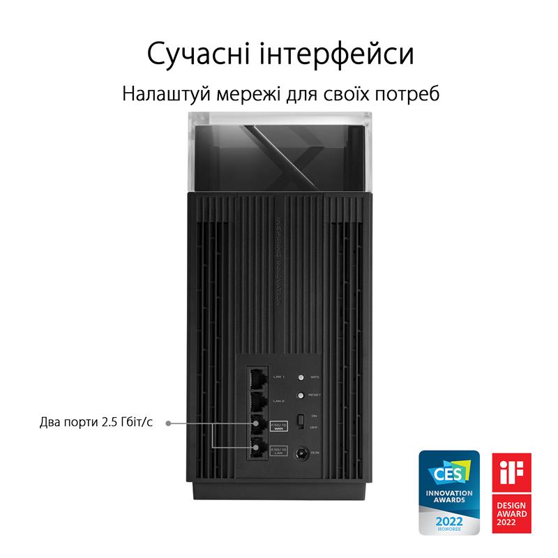 Wi-Fi Mesh система Asus ZenWiFi Pro ET12 1pk Black (90IG05Z0-MO3A10)