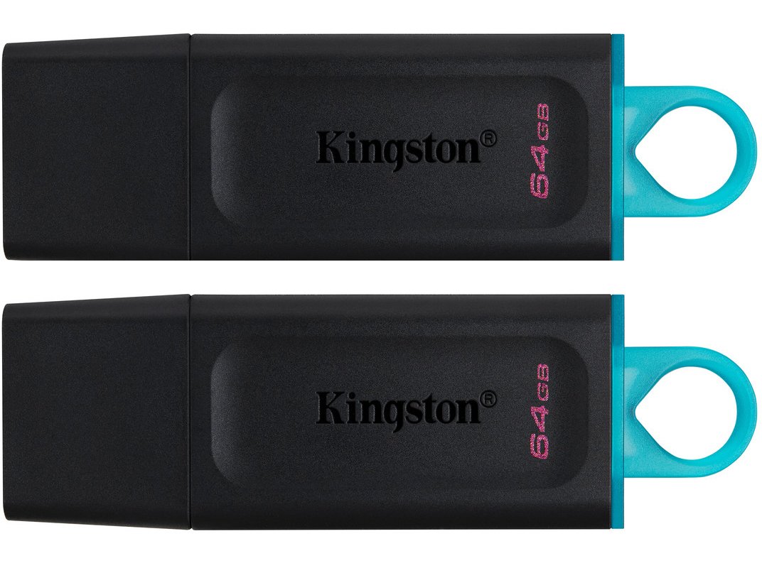 Флеш-накопичувач USB3.2 64GB Kingston DataTraveler Exodia Black/Blue 2 Pieces (DTX/64GB-2P)