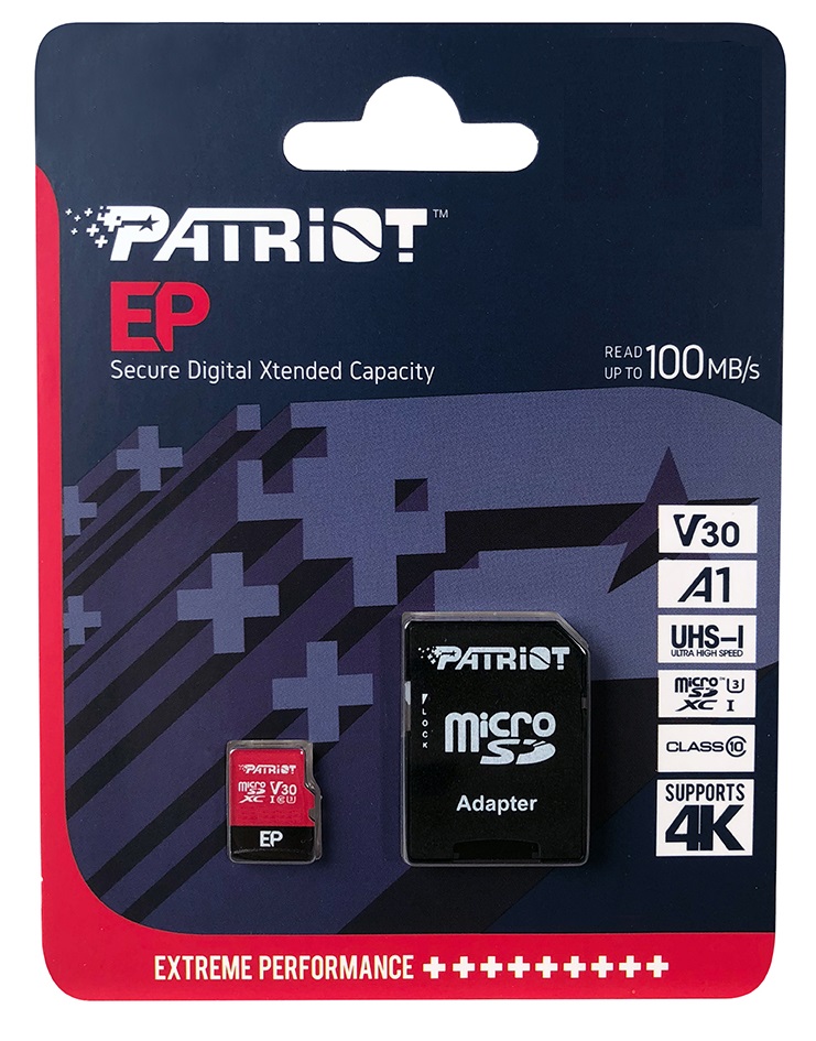 Карта пам`ятi MicroSDXC 1TB UHS-I/U3 Class 10 Patriot EP A1 R90/W80MB/s + SD-adapter (PEF1TBEP31MCX)