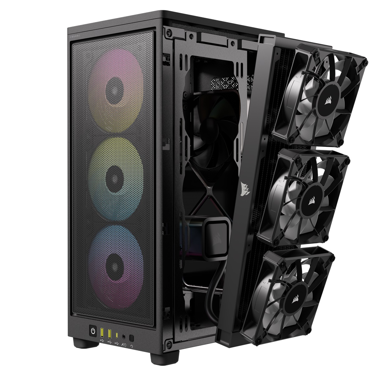 Корпус Corsair 2000D RGB Airflow Black (CC-9011246-WW) без БЖ