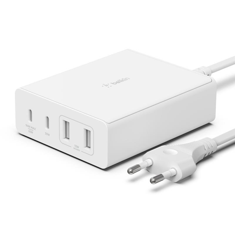 Сетевое зарядное устройство Belkin WCH010VFWH 108W GaN Біле
