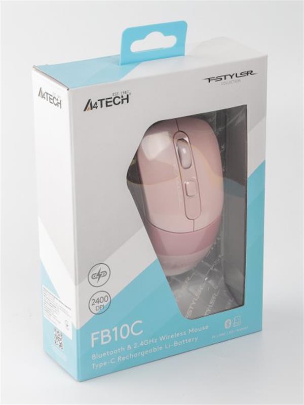 Миша бездротова A4Tech Fstyler FB10C Pink USB