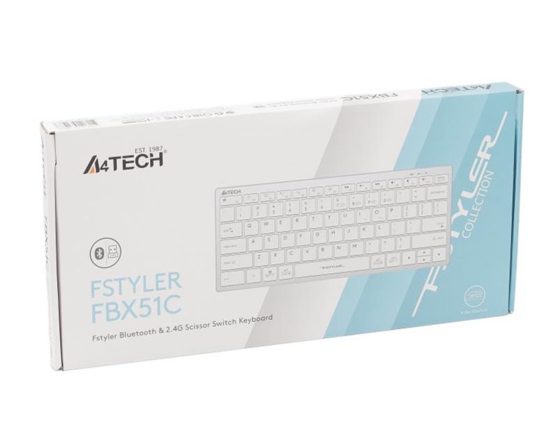 Клавіатура A4Tech Fstyler FBX51C White