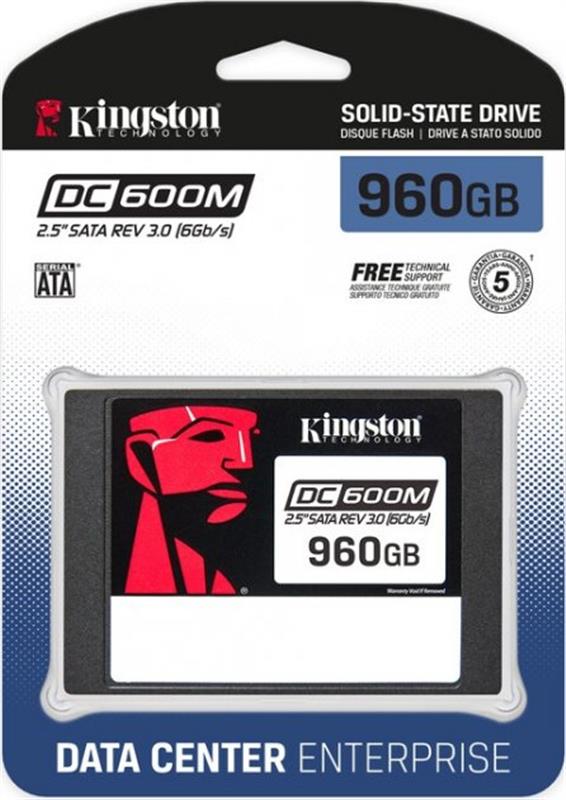 Накопичувач SSD  960GB Kingston SSD DC600M 2.5" SATAIII 3D TLC (SEDC600M/960G)