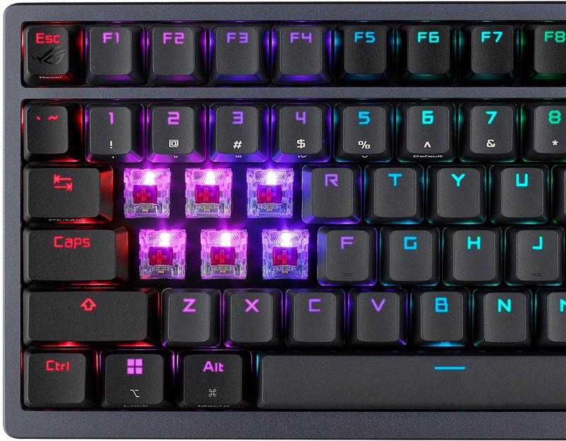 Клавіатура бездротова Asus ROG Azoth RGB WL BT Black (90MP0316-BKUA01)