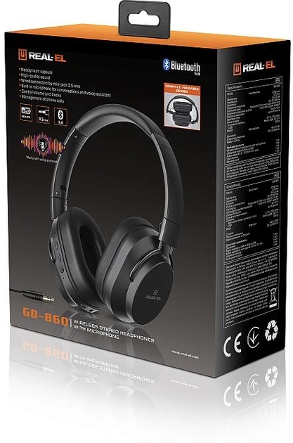 Bluetooth-гарнітура REAL-EL GD-860 Black