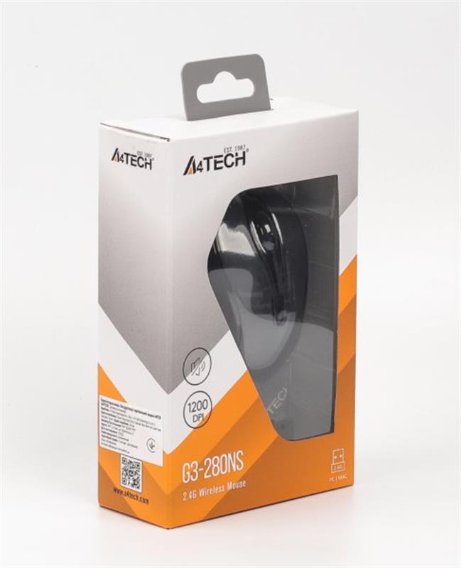 Миша бездротова A4Tech G3-280NS Glossy Grey