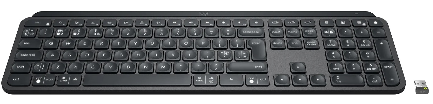 Клавіатура бездротова Logitech MX Keys Advanced for Business Wireless Illuminated UA Graphite (920-010251)