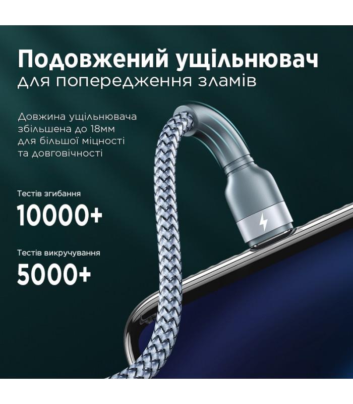 Кабель Remax Jany Series 3в1 USB to Type-C/Lightning/Micro-USB Silver (RC-124TH)