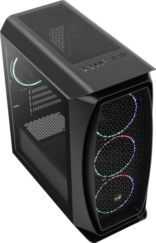 Корпус AeroCool Aero One Mini Eclipse-G-BK-v1 (ACCS-PB18143.11) Black без БЖ