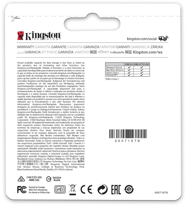 Флеш-накопичувач USB3.2 256GB Kingston DataTraveler Micro (DTMC3G2/256GB)