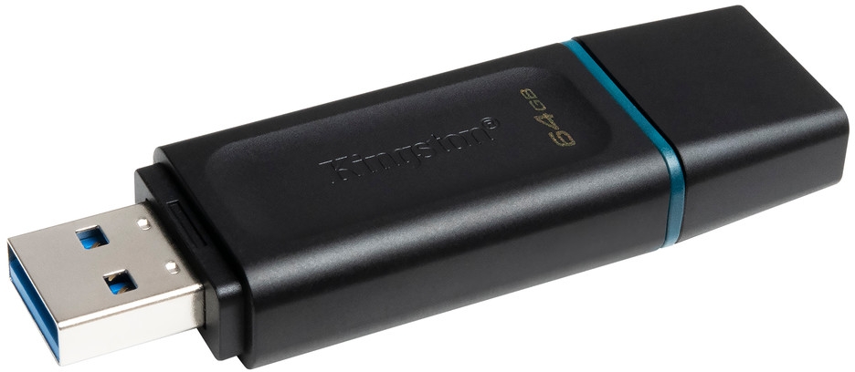 Флеш-накопичувач USB3.2 64GB Kingston DataTraveler Exodia Black/Teal (DTX/64GB)